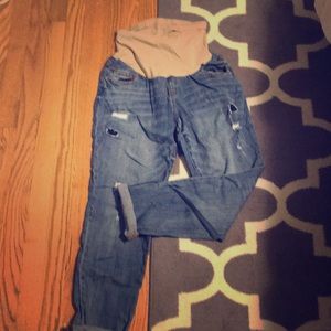 Boyfriend style maternity jeans